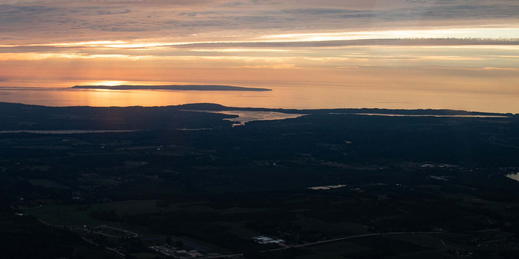 Aerial Photos of Lake Michigan Sunset